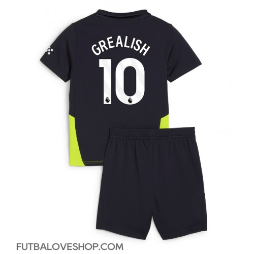 Dres Manchester City Jack Grealish #10 Preč pre deti 2024-25 Krátky Rukáv (+ trenírky)